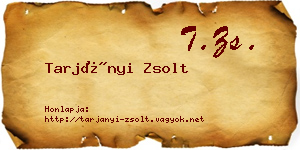 Tarjányi Zsolt névjegykártya