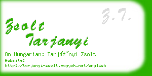 zsolt tarjanyi business card